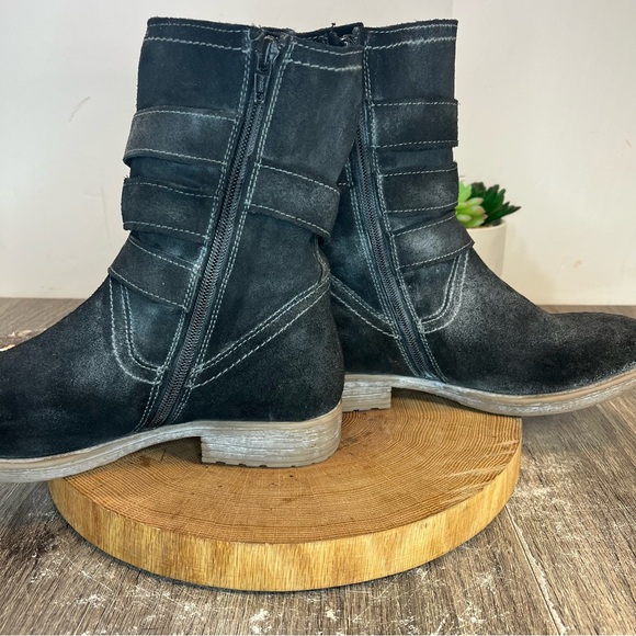 *🎉HP🎉 Roan by BED|STU | Lola Distressed Suede Moto Boots in Black 8.5 - Picture 10 of 16